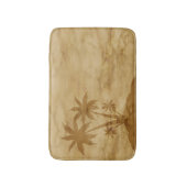Tapis De Bain Sepia Tone Desert Island avec Palmiers (Devant (Vertical))