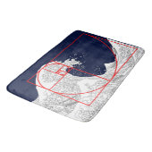 Tapis De Bain Séquence Fibonacci et la Grande Vague (Angle)