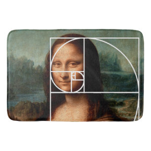 Tapis De Bain Séquence Leonardo da Vinci Mona Lisa Fibonacci