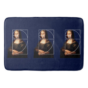 Tapis De Bain Séquence Leonardo da Vinci Mona Lisa Fibonacci