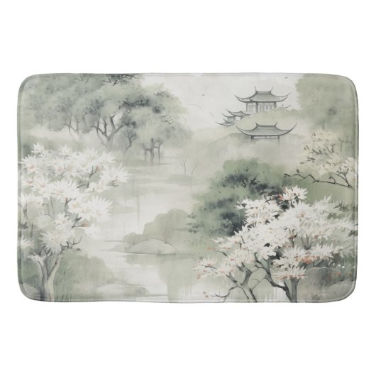 Tapis De Bain Serene Tranquillité thème japonais (Devant)