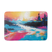 Tapis De Bain Sérénité radiante : Réflexions Abstraites sur le c (Devant)