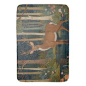Tapis De Bain Sérénité rustique cerf boho forêt boisée verdure (devant Vertical)