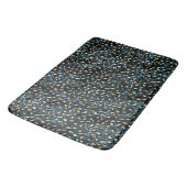 Tapis De Bain Série Leopard bleu et or Design 1 (Angle)