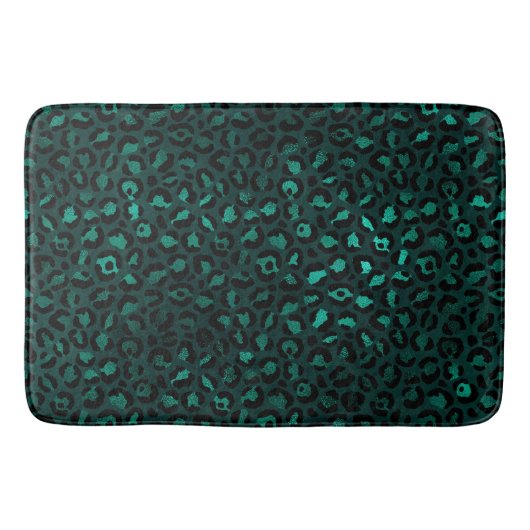 Tapis De Bain Série Teal et Gold Leopard Design 4 (Devant)