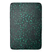 Tapis De Bain Série Teal et Gold Leopard Design 4 (devant Vertical)