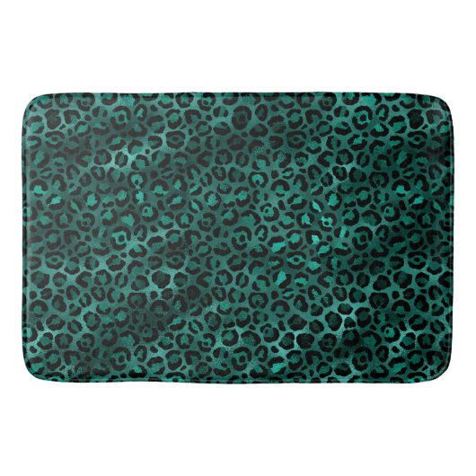 Tapis De Bain Série Teal et Gold Leopard Design 5 (Devant)