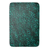 Tapis De Bain Série Teal et Gold Leopard Design 5 (devant Vertical)