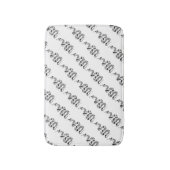 Tapis De Bain Serpent gris et silhouette gris clair (Devant (Vertical))