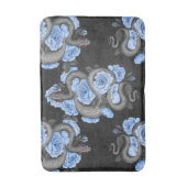 Tapis De Bain Serpents et roses bleus (Devant (Vertical))
