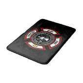 Tapis De Bain Service d'incendie AJOUTER LE NOM Pompier Insigne  (Angle)
