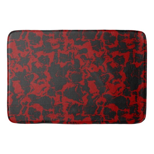 Tapis De Bain Serviette abstraite rouge et charbon de bois (Devant)