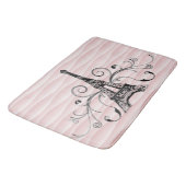 Tapis De Bain Serviette Eiffel rose Parfum (Angle)