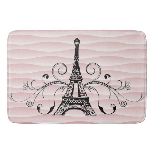 Tapis De Bain Serviette Eiffel rose Parfum (Devant)