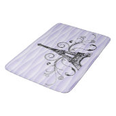 Tapis De Bain Serviette Eiffel violet Parfum de bain (Angle)