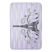 Tapis De Bain Serviette Eiffel violet Parfum de bain (devant Vertical)