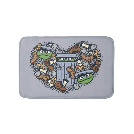 Tapis De Bain Sésame Sésame | Oscar the Grouch Doodle Heart (Devant)