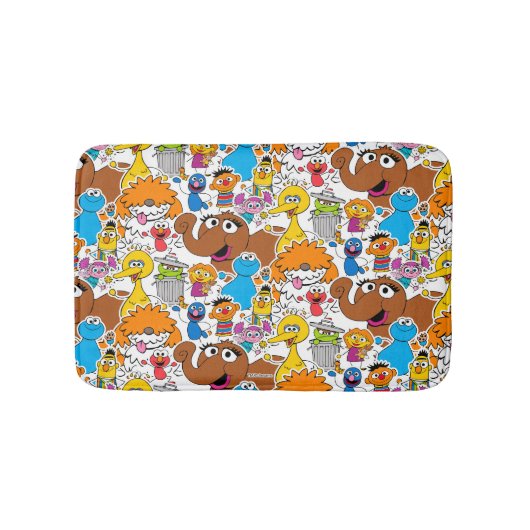 Tapis De Bain Sesame Street Pals Doodley Motif (Devant)