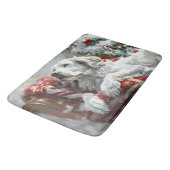 Tapis De Bain Setter anglais de Noël festif (Angle)
