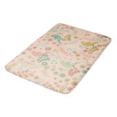 Tapis De Bain Shabby Birds & Branches Pastel Saumon (Angle)