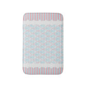 Tapis De Bain Shabby Chic Blue & Pink Damask (Devant (Vertical))