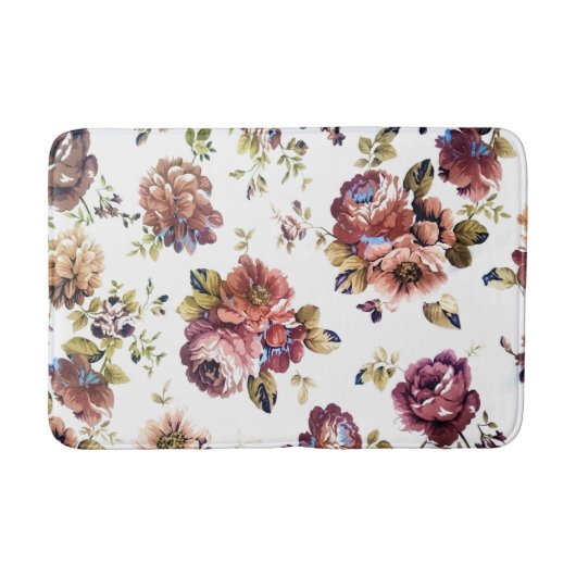 Tapis De Bain Shabby Chic Floral (Devant)