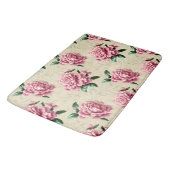 Tapis De Bain Shabby Chic Gardenias Rose (Angle)