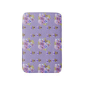 Tapis De Bain Shabby Purple Panser Violet fleurs florales Bain M (Devant (Vertical))