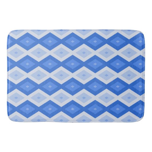 Tapis De Bain Shades of blue diamond pattern (Devant)