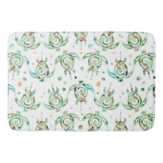 Tapis De Bain Shamanic Sea Turtle motif sans soudure + votre dos (Devant)