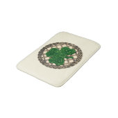 Tapis De Bain Shamrock Beige Sur Noeuds Celtiques Bain Mat (Angle)