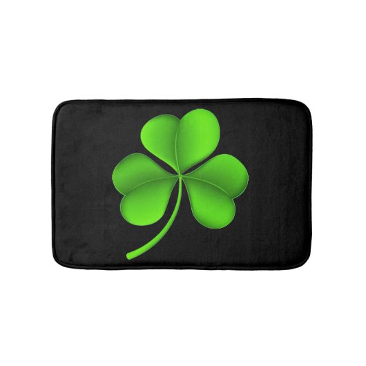 Tapis De Bain Shamrock vert sur bmcnt noir (Devant)