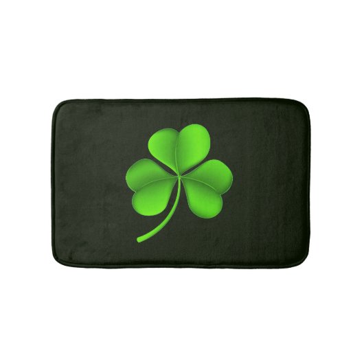 Tapis De Bain Shamrock vert sur Dark Green bmcnt (Devant)