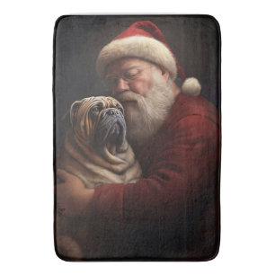 Tapis De Bain Shar Pei avec Noël Festif du Père Noël