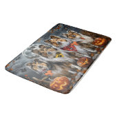 Tapis De Bain Shetland Sheepdog Halloween Éffrayant (Angle)