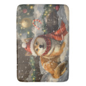 Tapis De Bain Shiba Inu Chien Festive de Noël (devant Vertical)