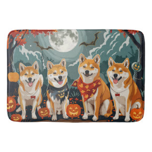 Tapis De Bain Shiba Inu Halloween Épouvantable