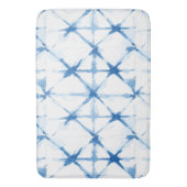 Tapis De Bain Shibori Blue Tie Dye Triangle Bath Mat (devant Vertical)