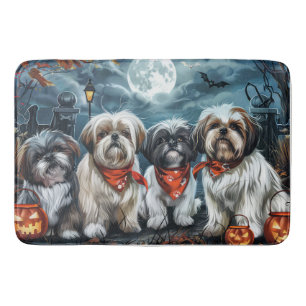 Tapis De Bain Shih Tzu Halloween Éffrayant