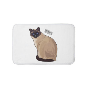 Tapis De Bain Siamese cat cartoon