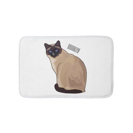 Tapis De Bain Siamese cat cartoon (Devant)