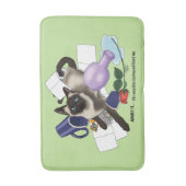 Tapis De Bain Siamese Cat Mischief drôle (Devant (Vertical))