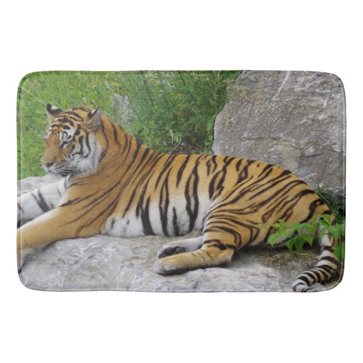 Tapis De Bain Siberian Tiger Relaxing on a Rock (Devant)