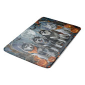 Tapis De Bain Sibérie Husky Halloween Éffrayant (Angle)