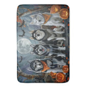 Tapis De Bain Sibérie Husky Halloween Éffrayant (devant Vertical)