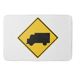 Tapis De Bain Signal d'avertissement de camion routier