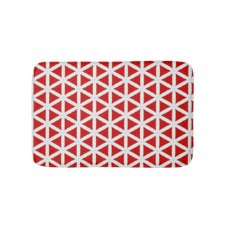 Tapis De Bain Signal Flux – Red & White Modern Design