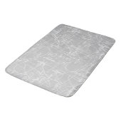 Tapis De Bain Signatures blanches sur gris clair personnalisées (Angle)