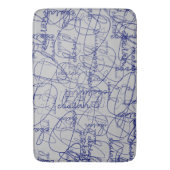 Tapis De Bain Signatures bleues Calligraphie (devant Vertical)