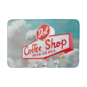 Tapis De Bain Signe américain de café-restaurant du bord de la